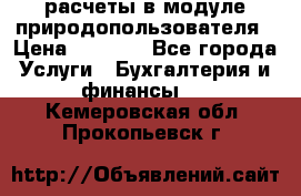 расчеты в модуле природопользователя › Цена ­ 3 000 - Все города Услуги » Бухгалтерия и финансы   . Кемеровская обл.,Прокопьевск г.